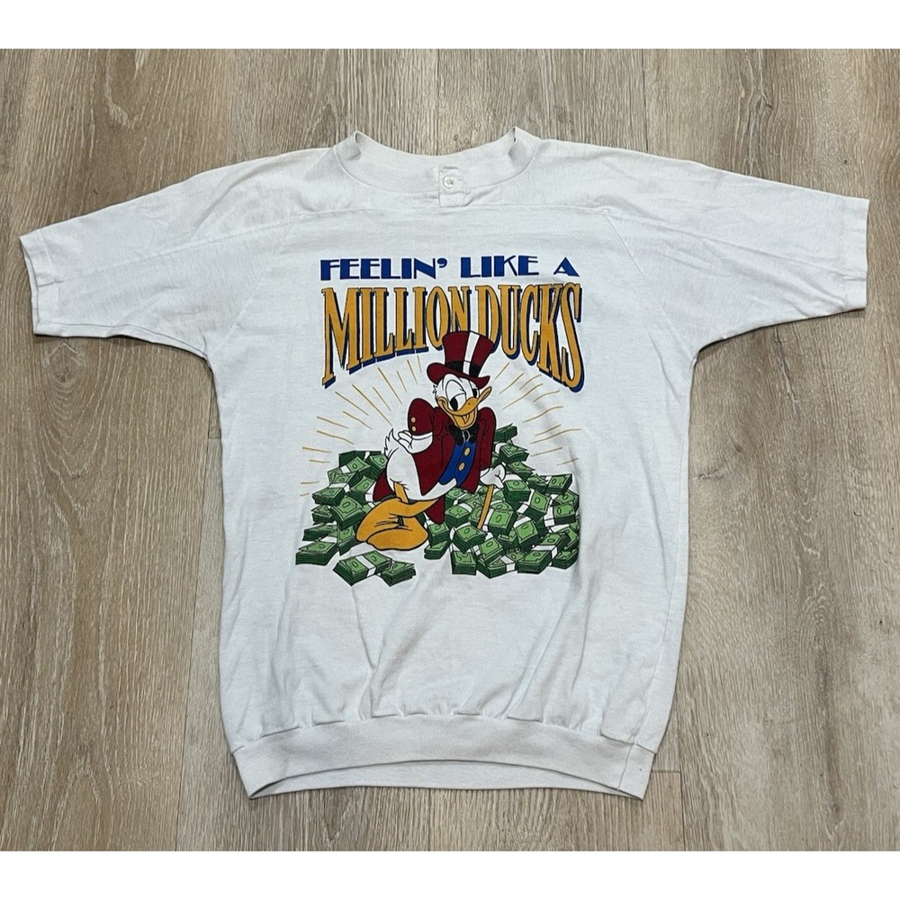 Vintage 1980s Disney Wear Scrooge McDuck Feelin' Like A Million Ducks Size Large